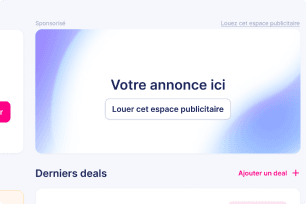 Mise en avant sur la page d'accueil